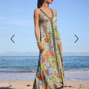 Johnny Was Multicolor Floral Maxi Dress